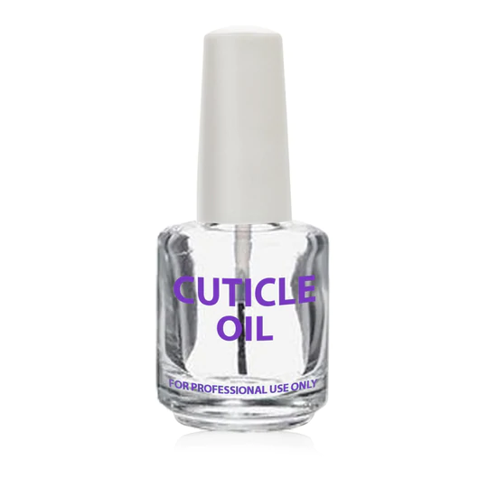 Cre8tion Empty Glass Bottle .5oz "Cuticle Oil"
