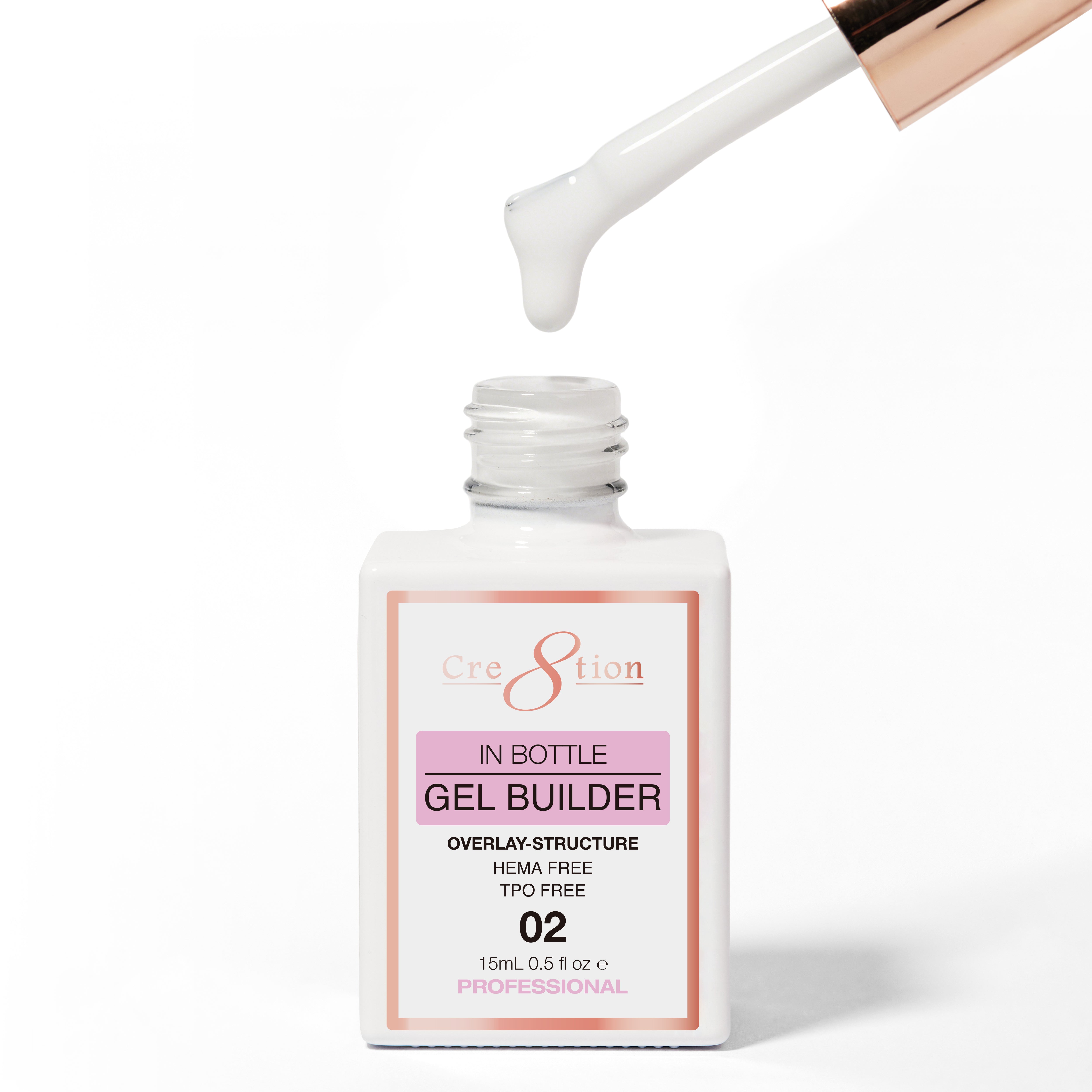 Cre8tion Gel Collection - Overlay/ Brush on Builder 0.5oz 02 Milk Teeth