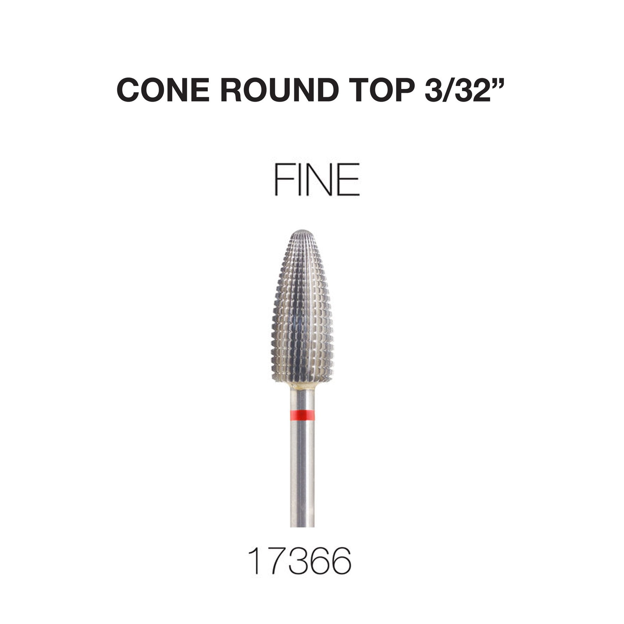Cre8tion Cone Round Top Nail Filing Bit 3/32"