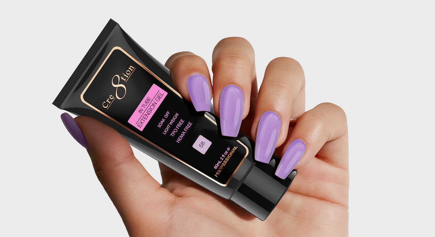 Cre8tion Poly Gel-Extension Gel In Tube 2oz - 58