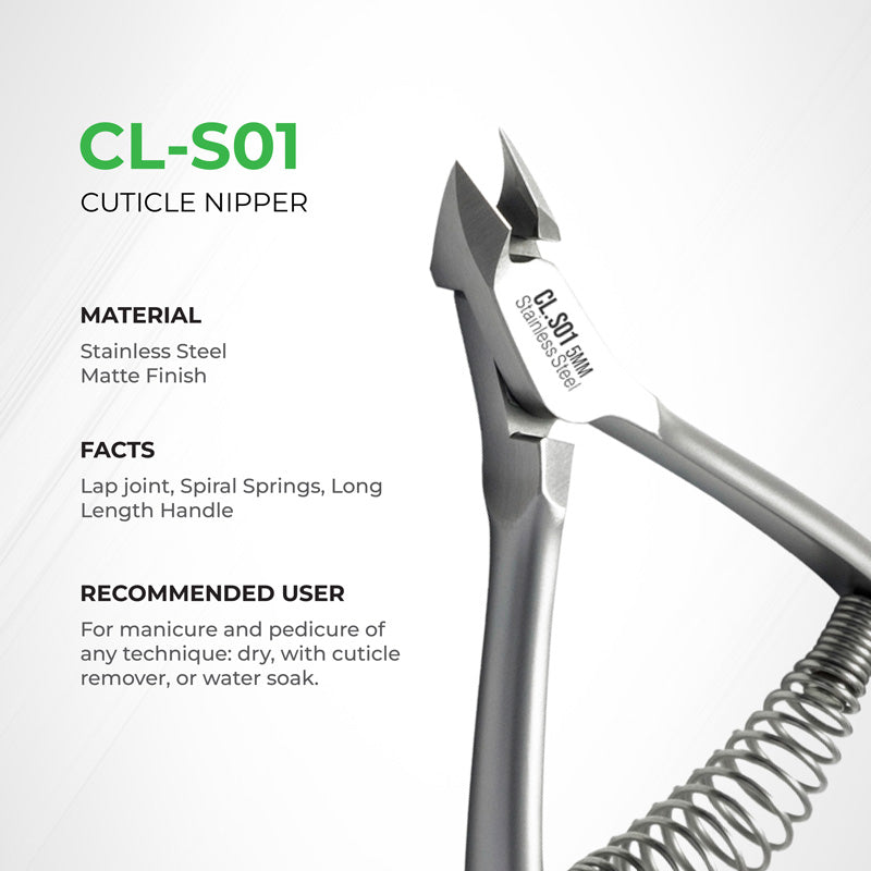 NGHIA EXPORT Professional Cuticle Nipper - CL-S01 (Stainless Steel)