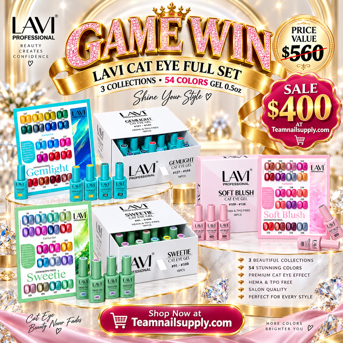 LAVI CATEYE FULL SET 54 COLORS