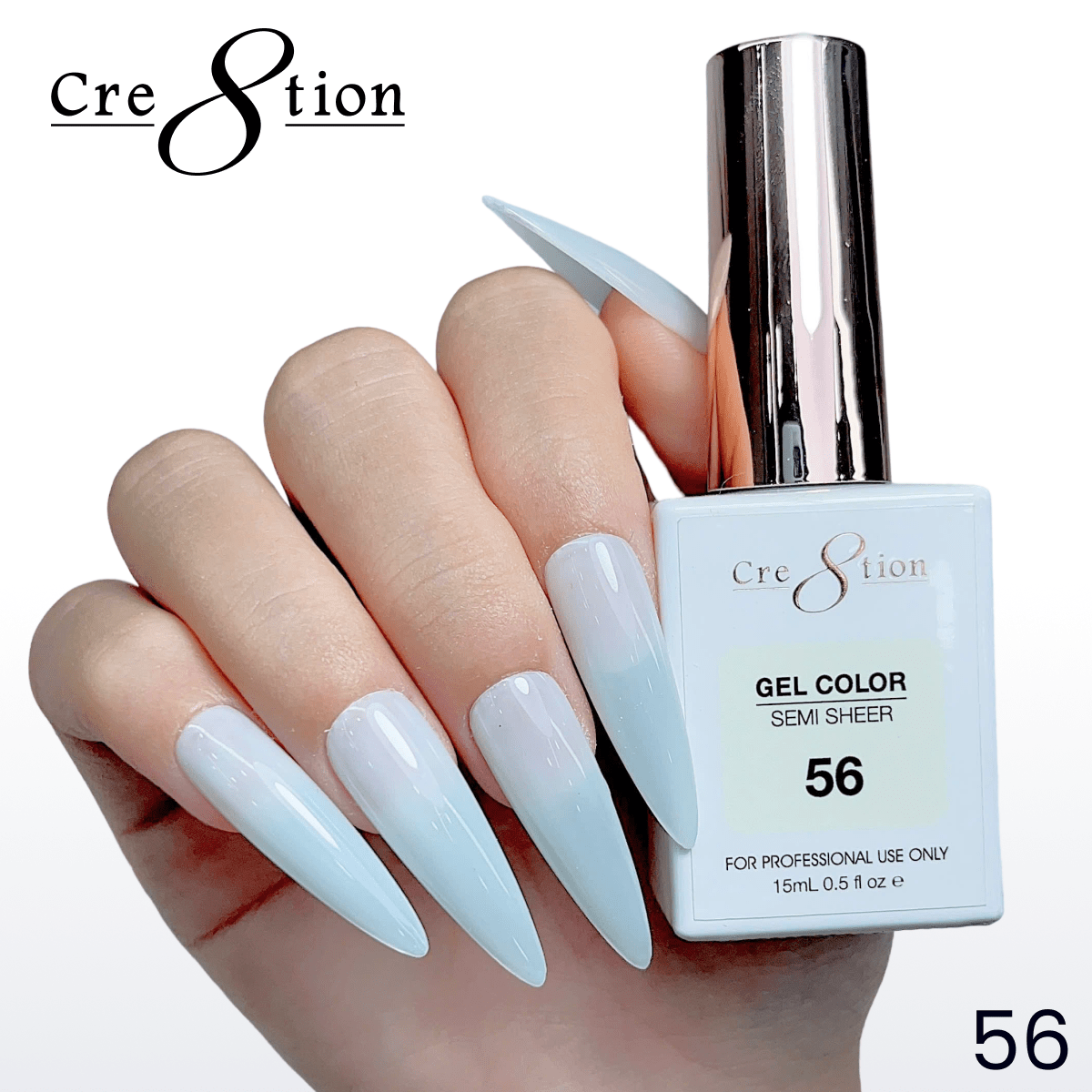 Cre8tion Hema Free Semi-Sheer Collection 0.5oz - Mint Sky Series